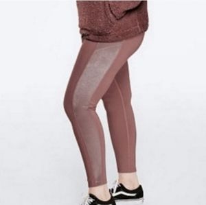 Victoria's Secret PINK Cozy high waist fleece lined v 7/8 ankle legging velvet